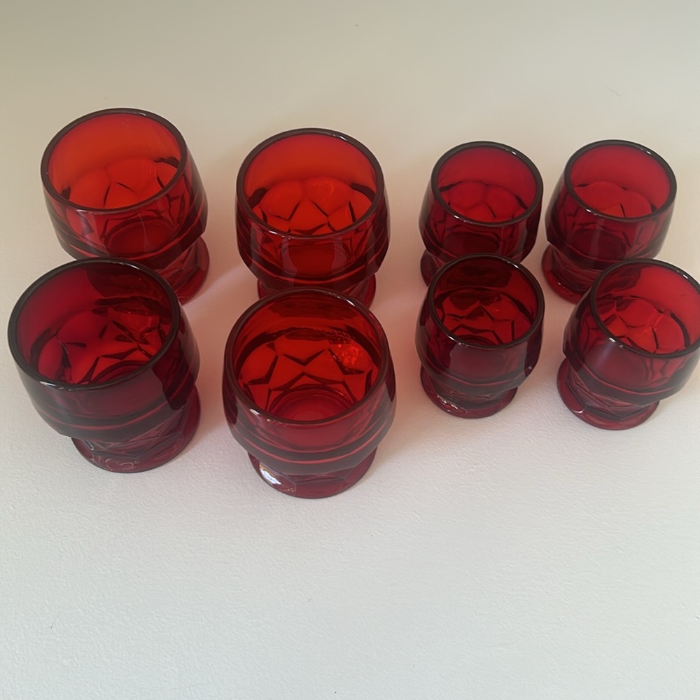 Vintage honeycomb glassware - Picture 5 of 5